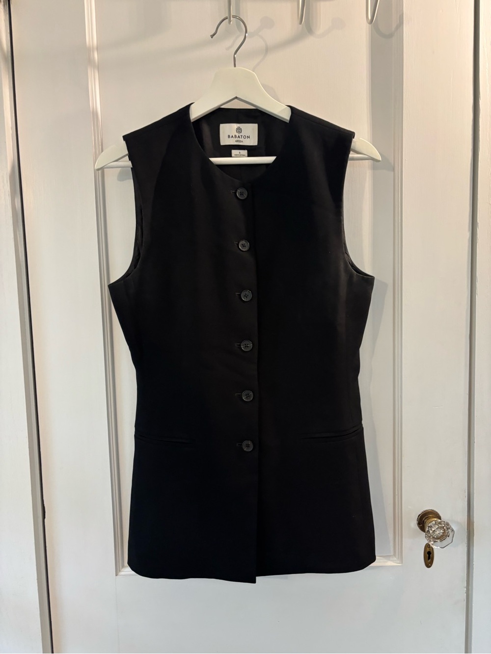 Aritzia Babaton Regal Black Long Vest Sleeveless